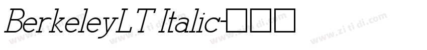BerkeleyLT Italic字体转换